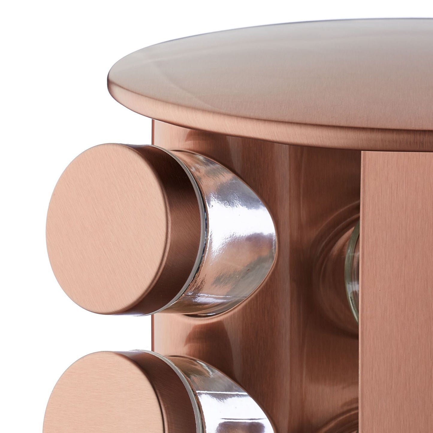 Rotating spice rack with 16 spice jars