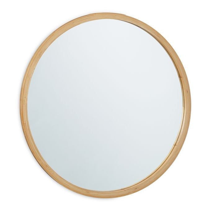 Round Bamboo Wall Mirror 61 cm