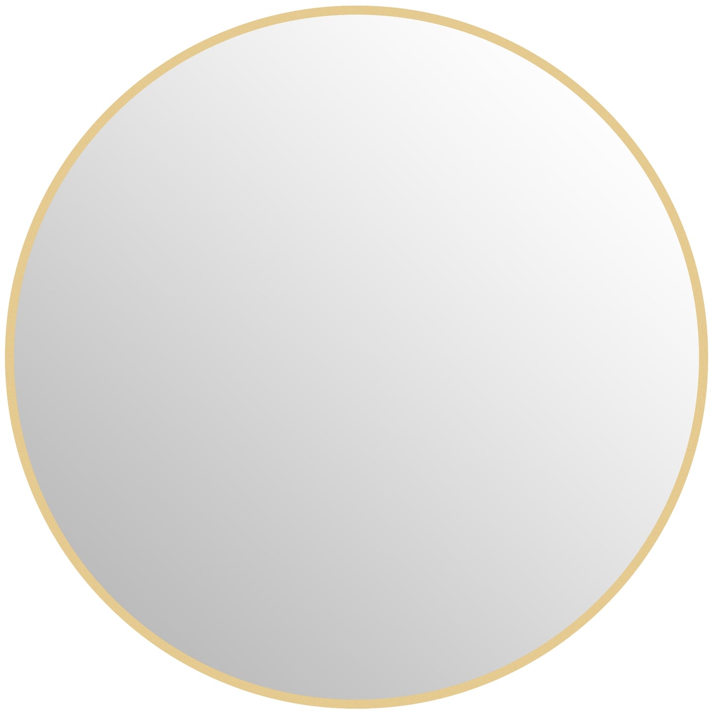 Round Bathroom Mirror, 70x70 cm, Gold Frame, Safety Glass