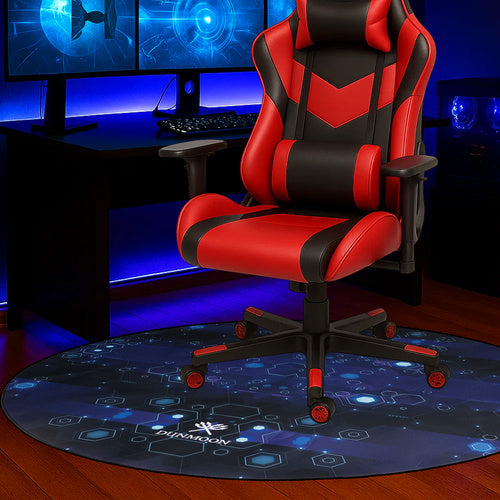 Round Gaming Chair Mat – Under-Desk Floor Protector