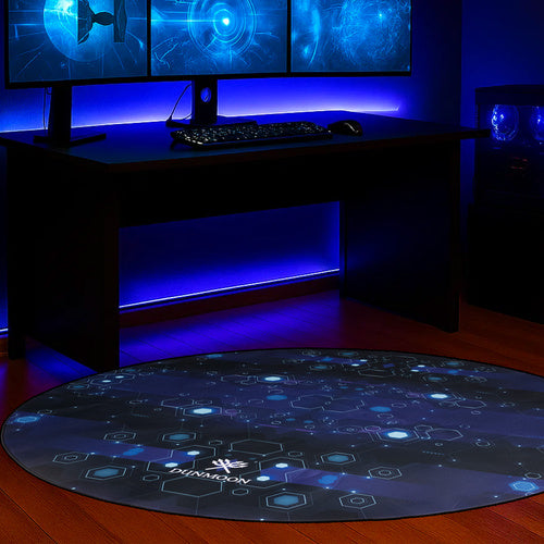 Round Gaming Chair Mat – Under-Desk Floor Protector
