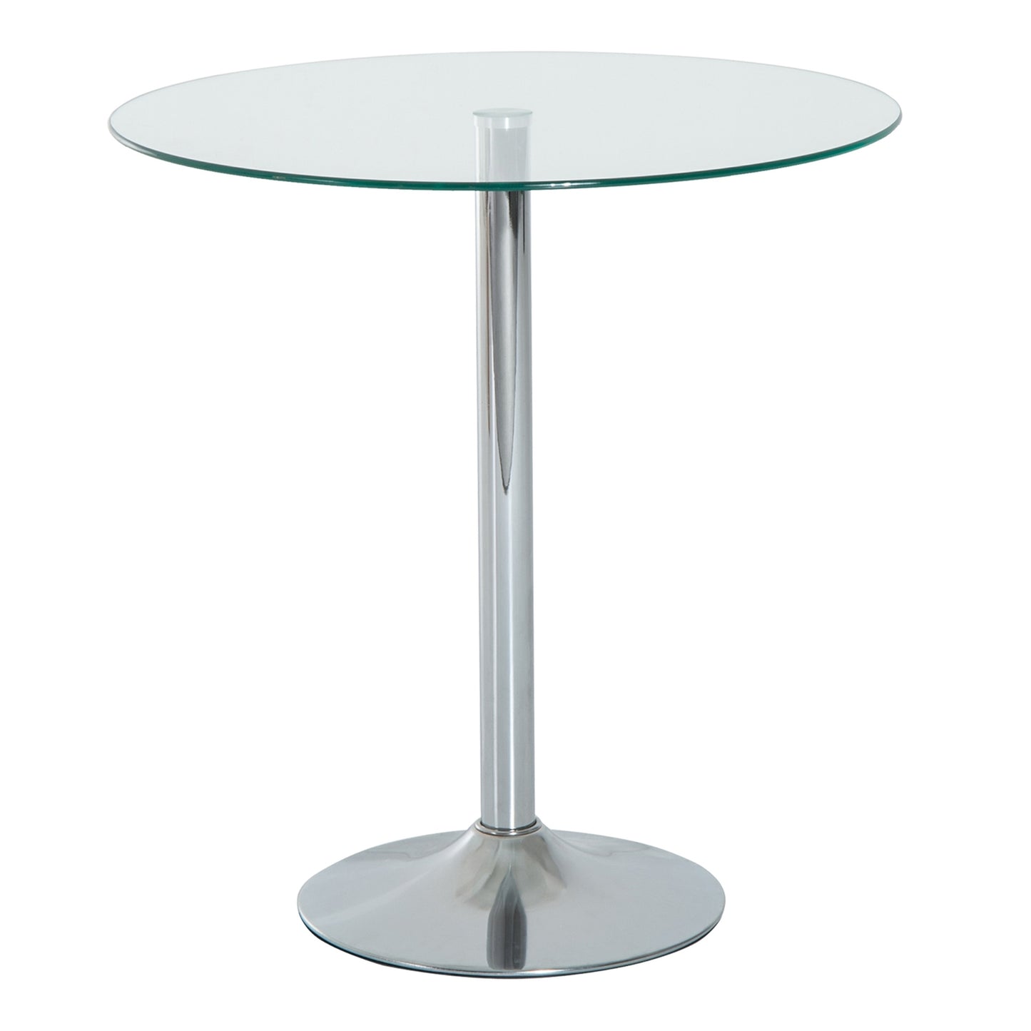 Round Glass Dining Table, 70 cm, Metal Base