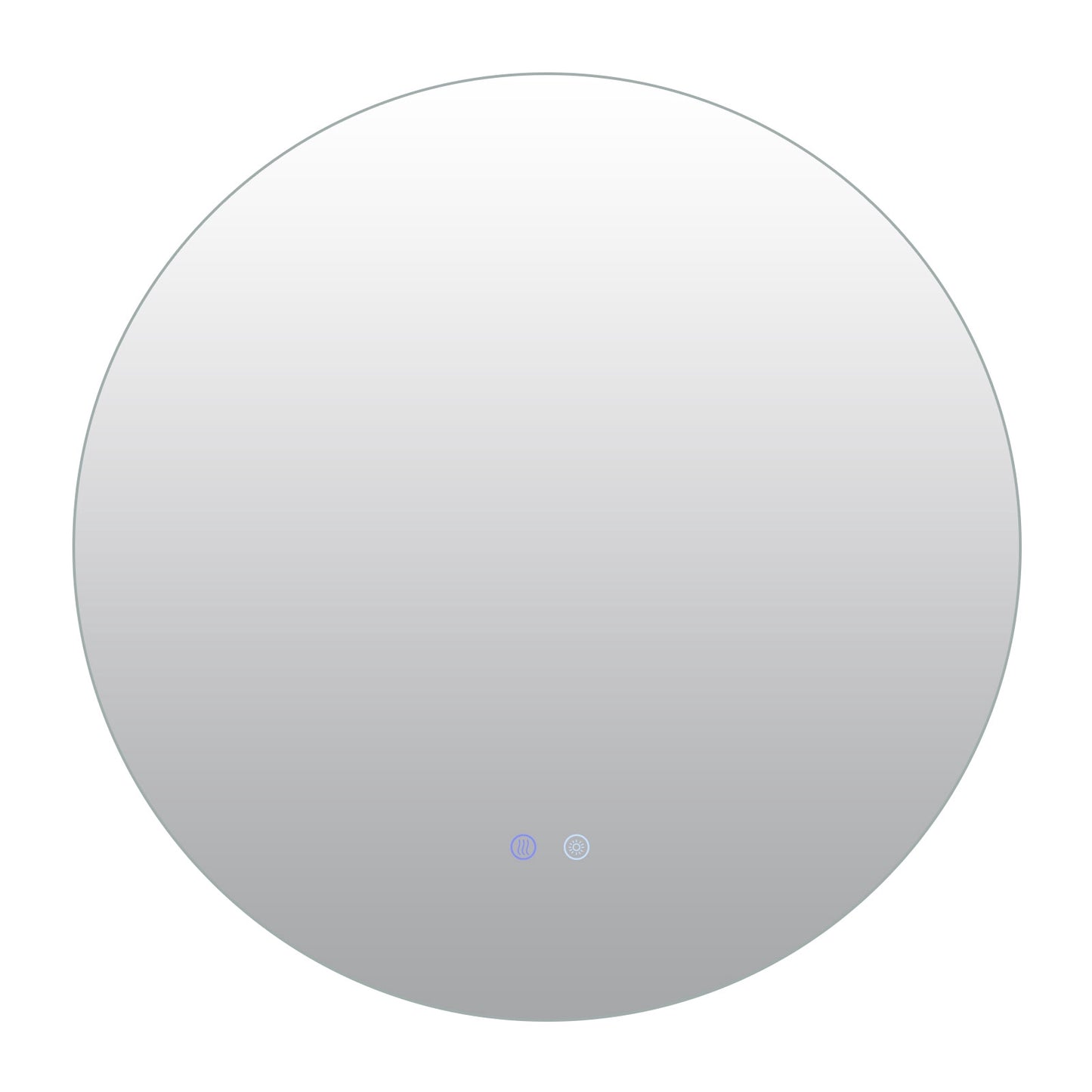Round LED Bathroom Mirror with Anti-Fog, Adjustable Light
