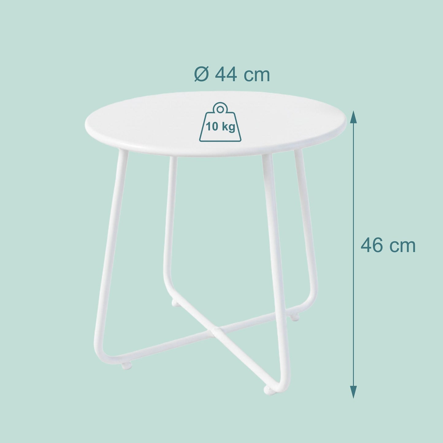 Round Metal Table – Indoor/Outdoor, Weatherproof