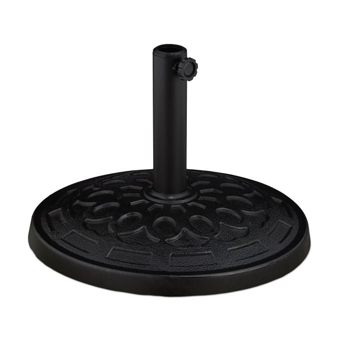 Round Parasol Stand in Black