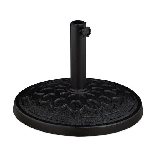 Round Parasol Stand in Black