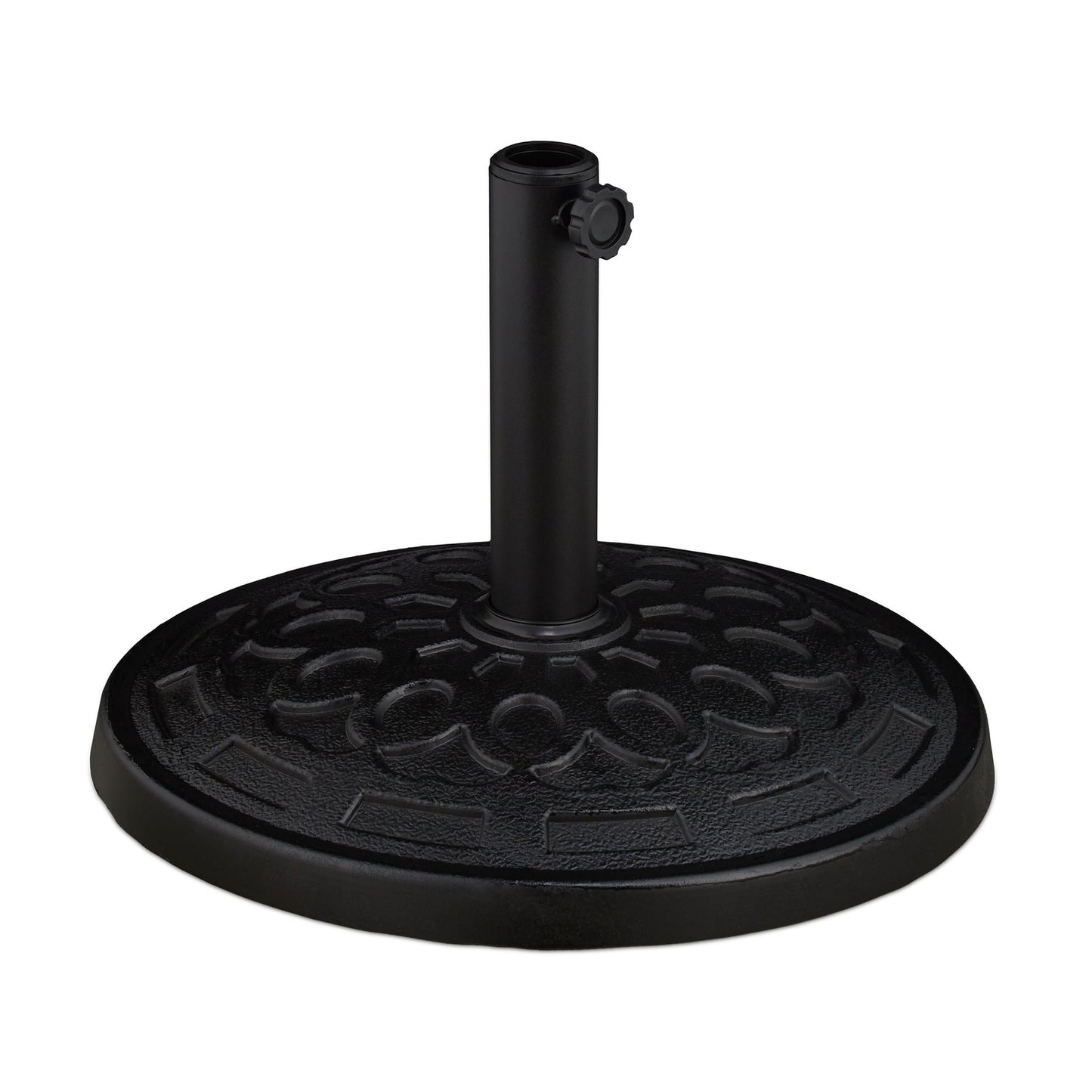 Round Parasol Stand in Black