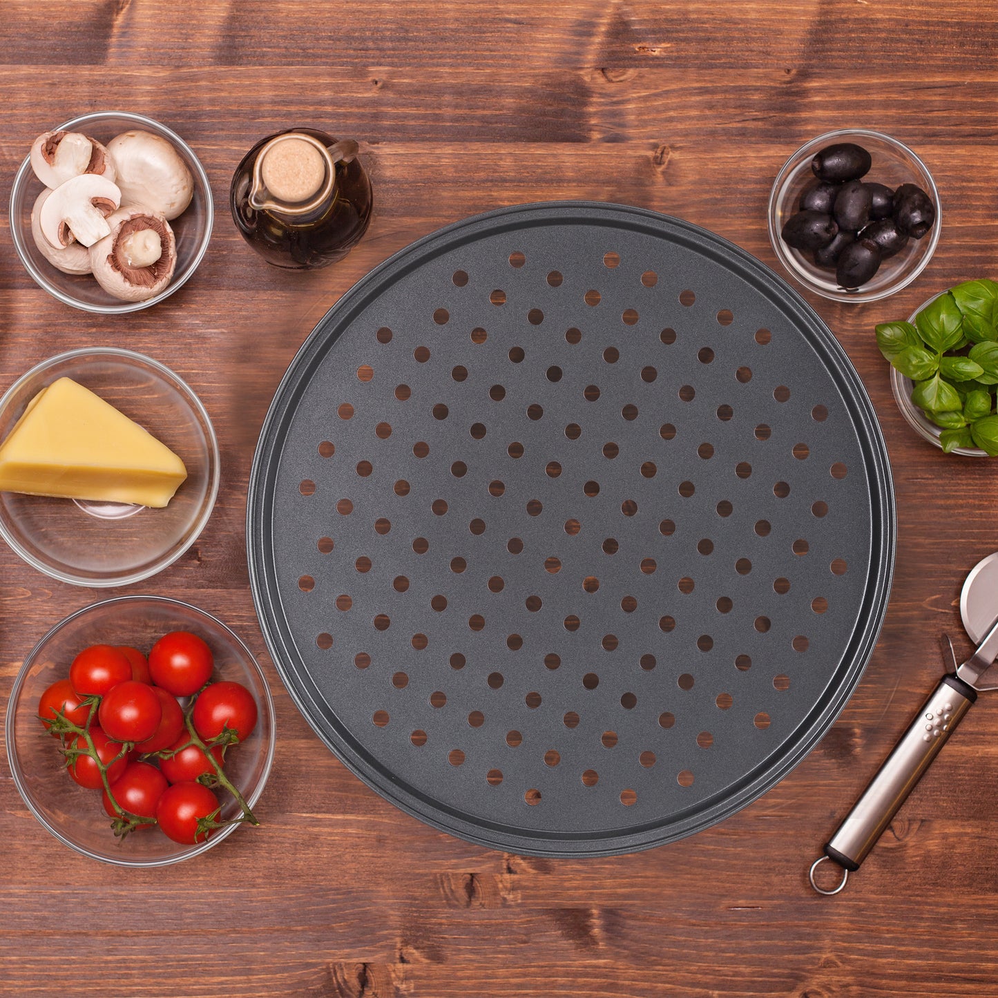 Round Pizza Tray Set Of 4
