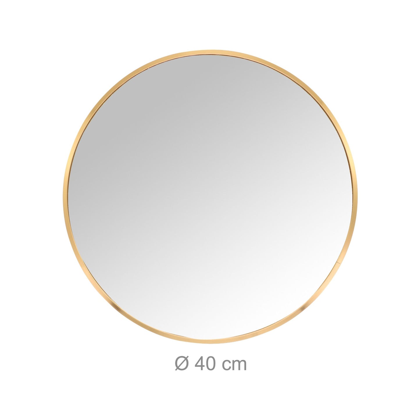 Round Wall Mirror, Metal Frame, Decorative & Functional