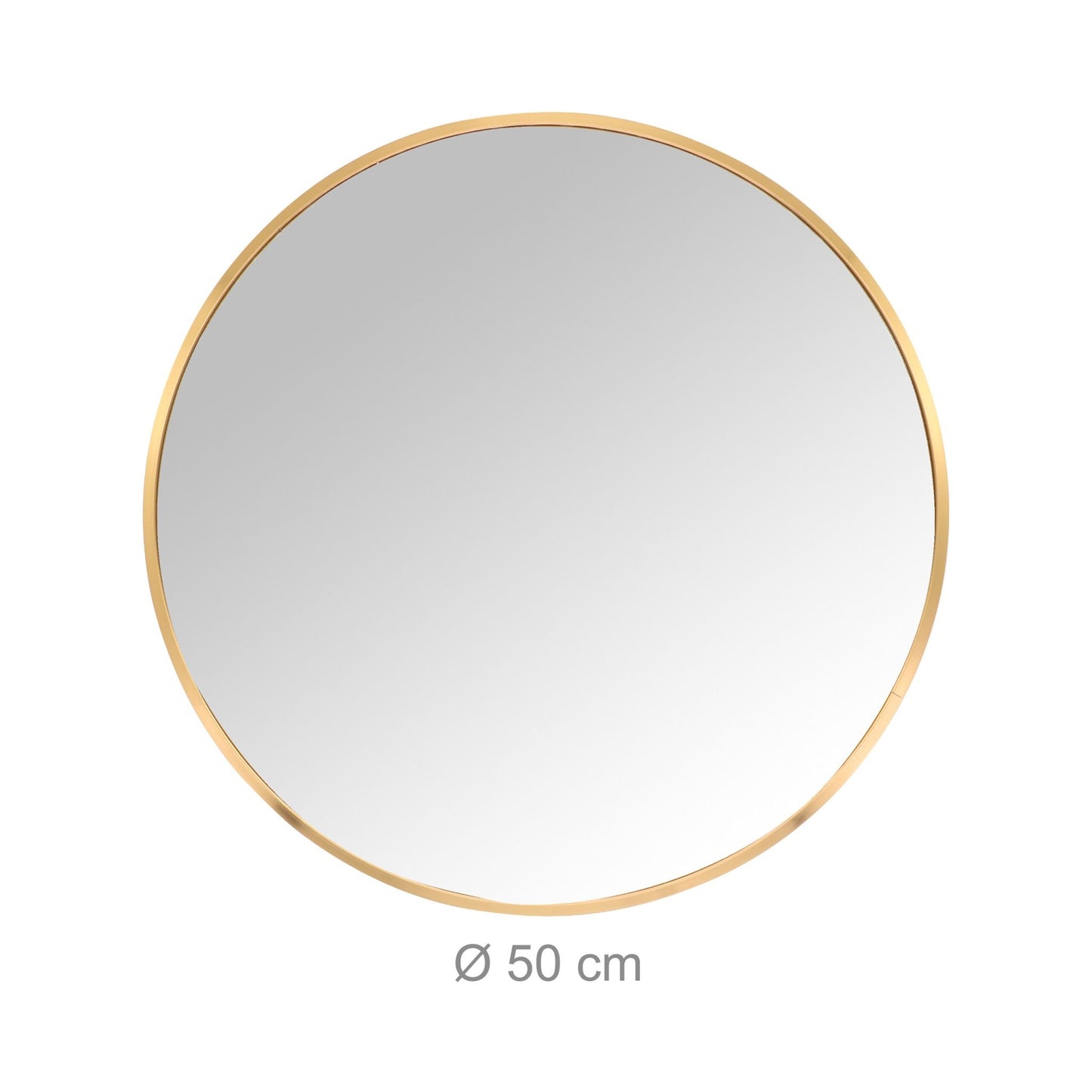 Round Wall Mirror, Metal Frame, Decorative/Vanity Use