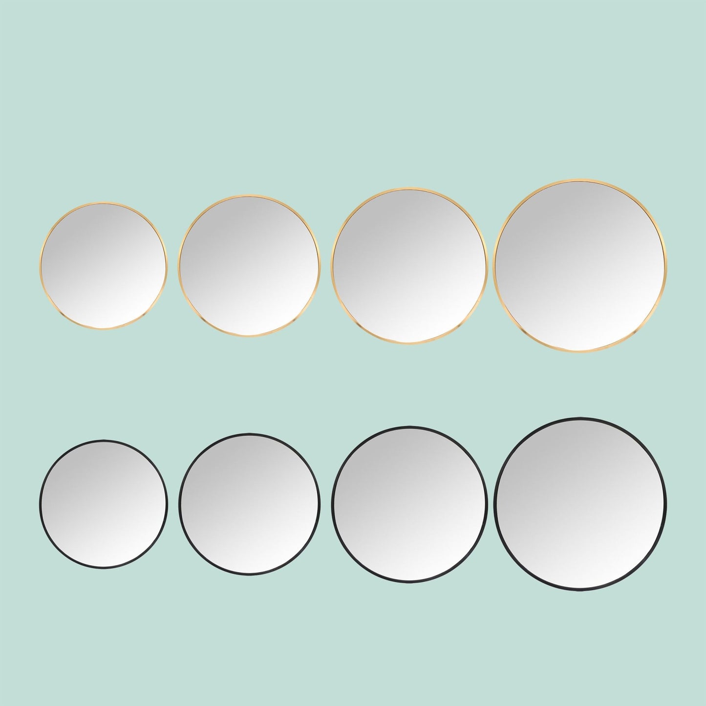 Round Wall Mirror – Metal Frame, Decorative, Versatile