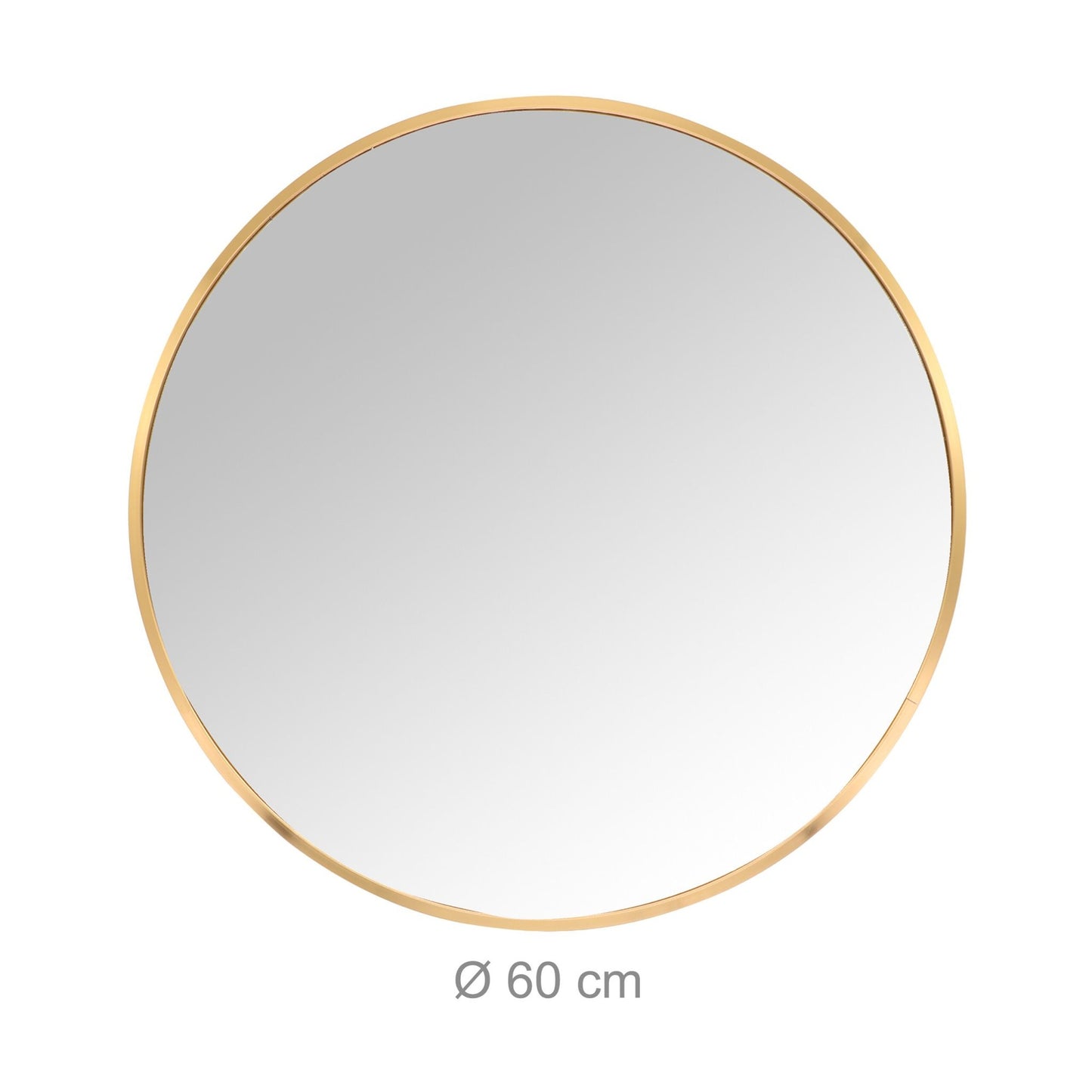 Round Wall Mirror – Metal Frame, Decorative, Versatile