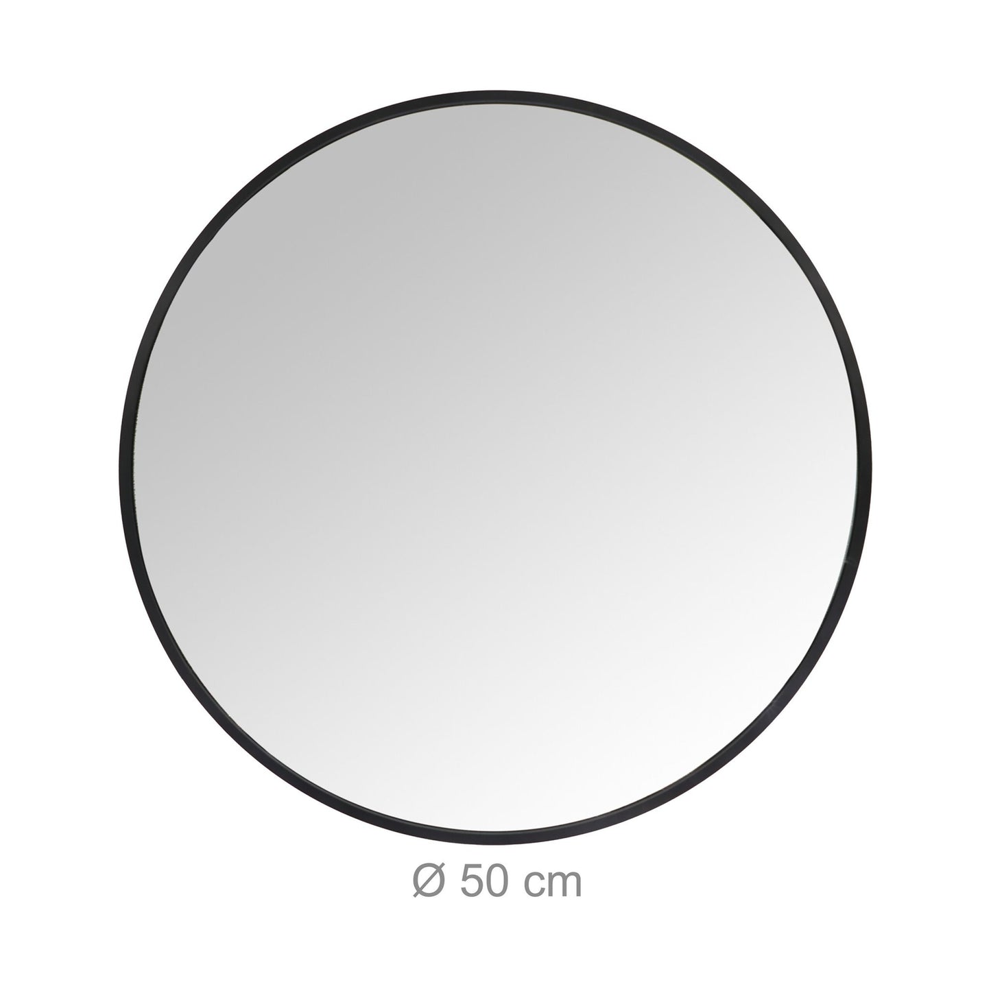Round Wall Mirror – Metal Frame, Decorative, Versatile