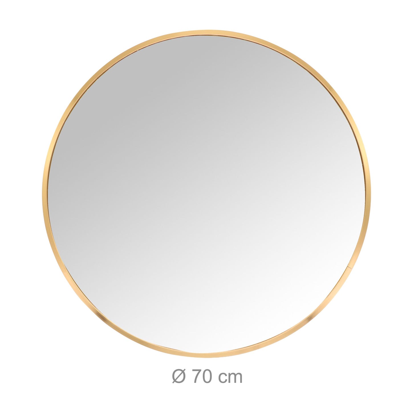 Round Wall Mirror with Metal Frame – Decorative & Functional