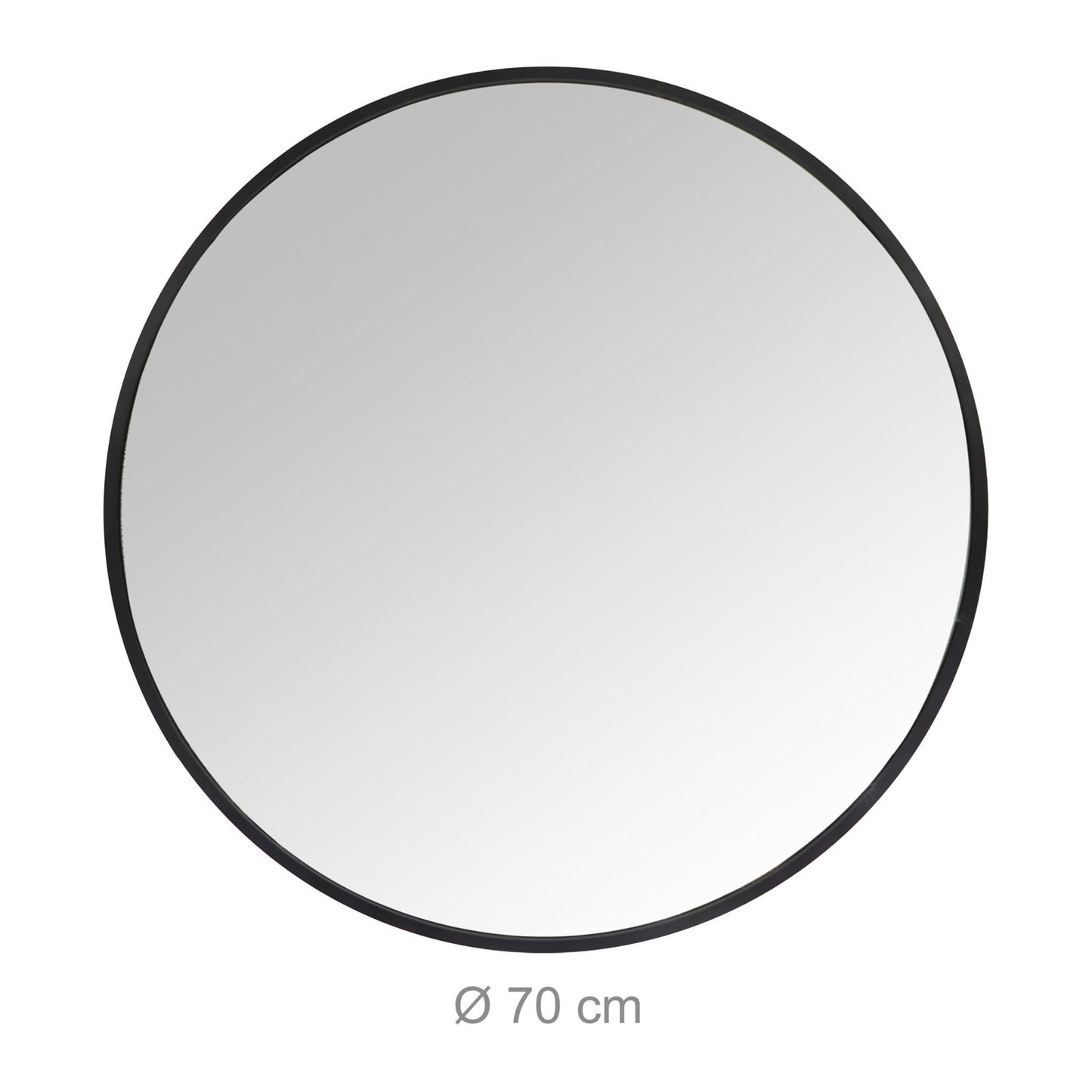 Round Wall Mirror with Metal Frame – Decorative & Functional