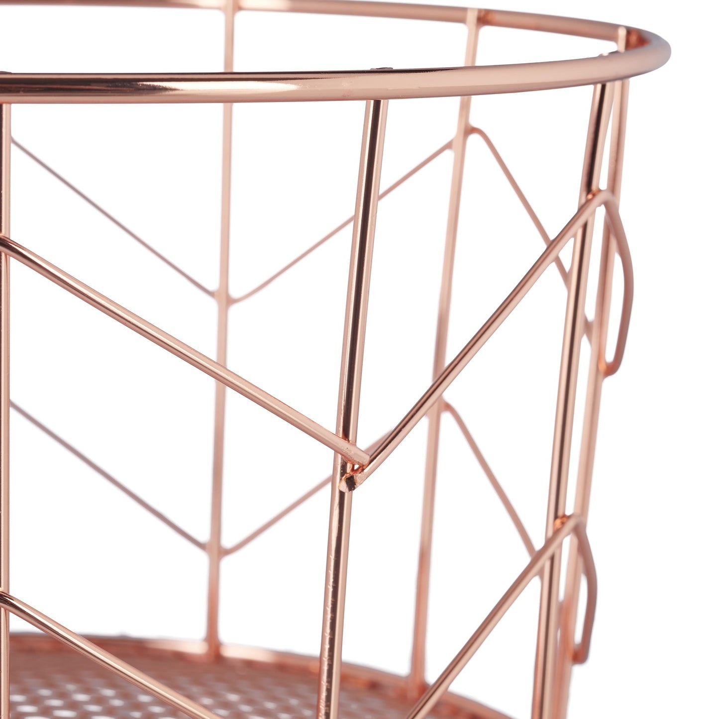 Round basket made of metal wire