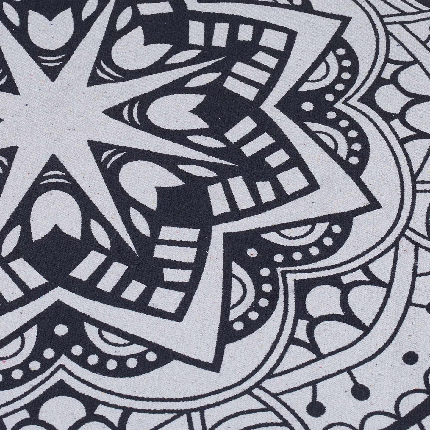 Round carpet with mandala design
