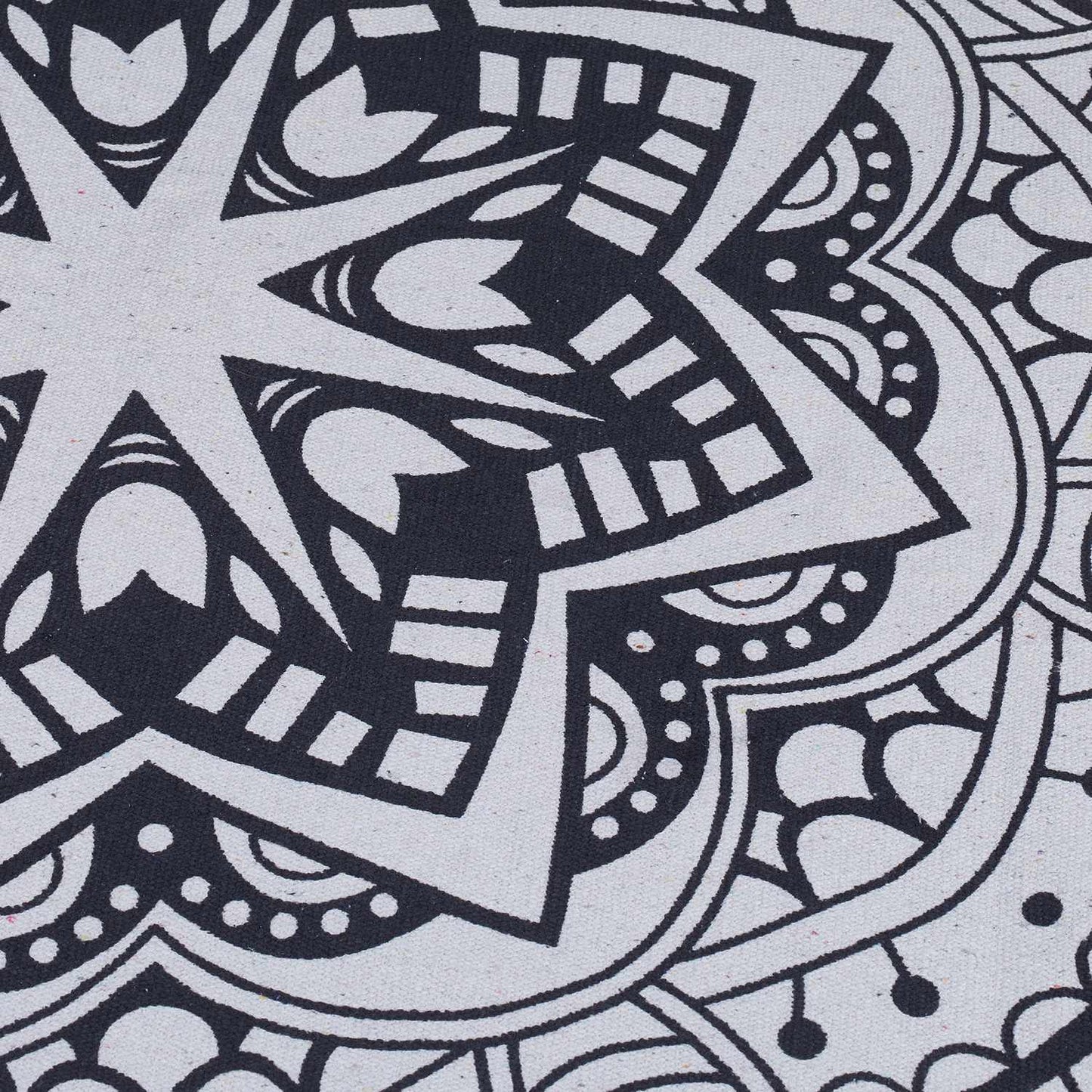 Round carpet with mandala design