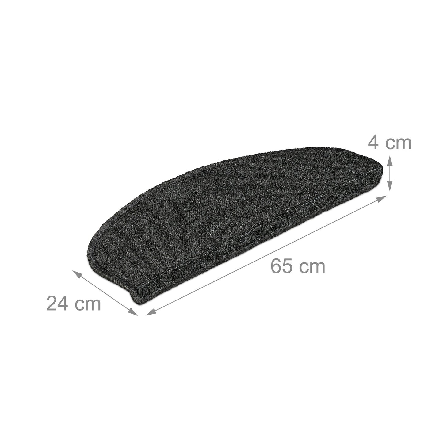 Rounded Stair Treads Set, 15-Pack – Non-Slip Step Mats