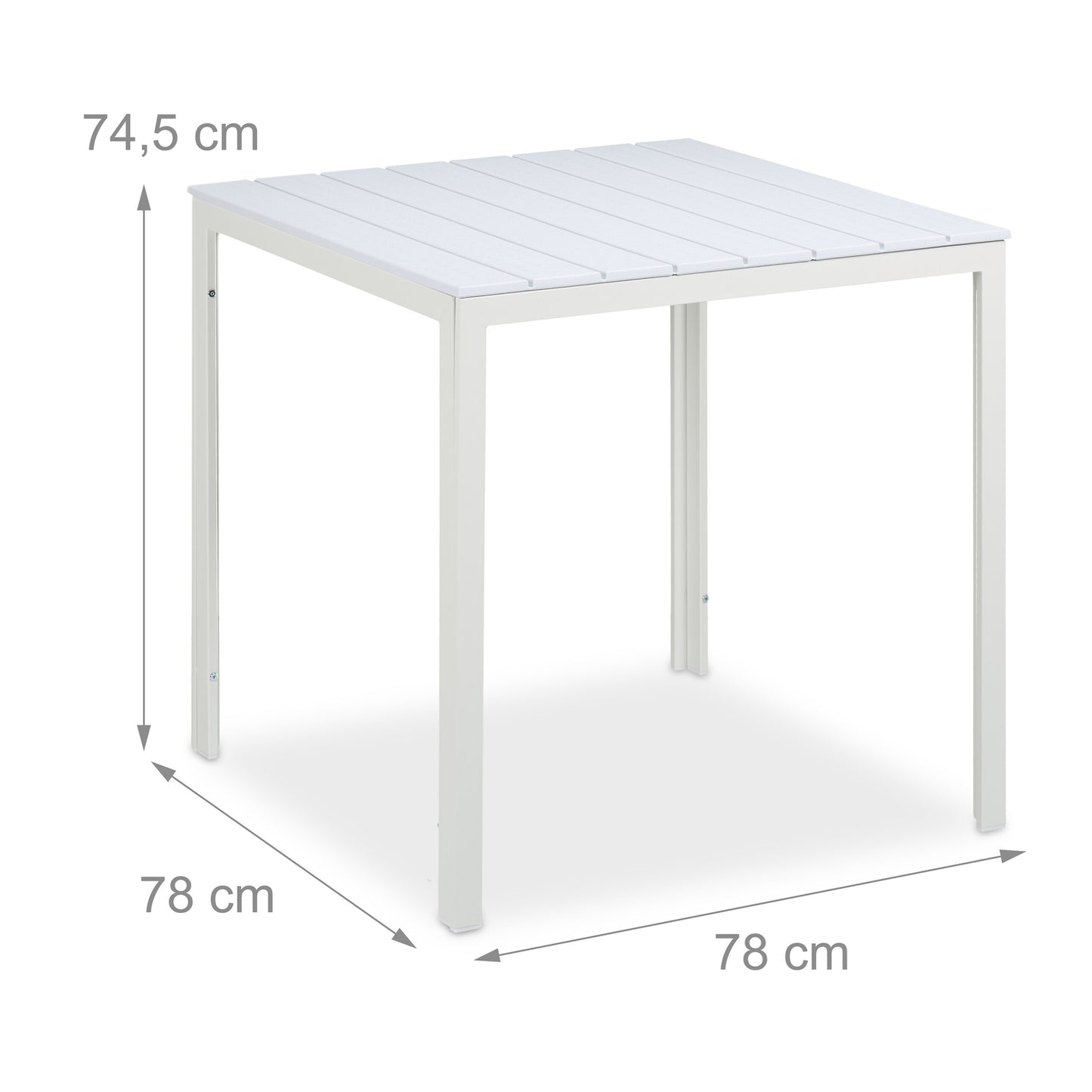 Round garden table in rattan look