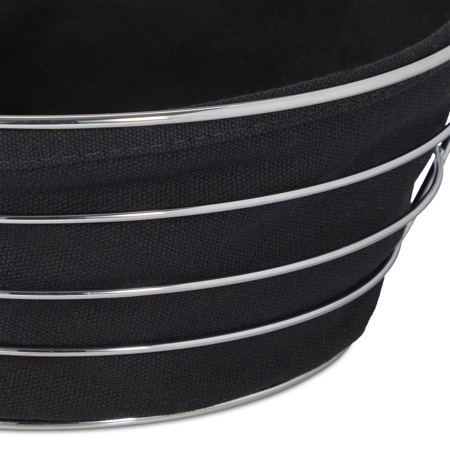 Round metal bread basket with cover