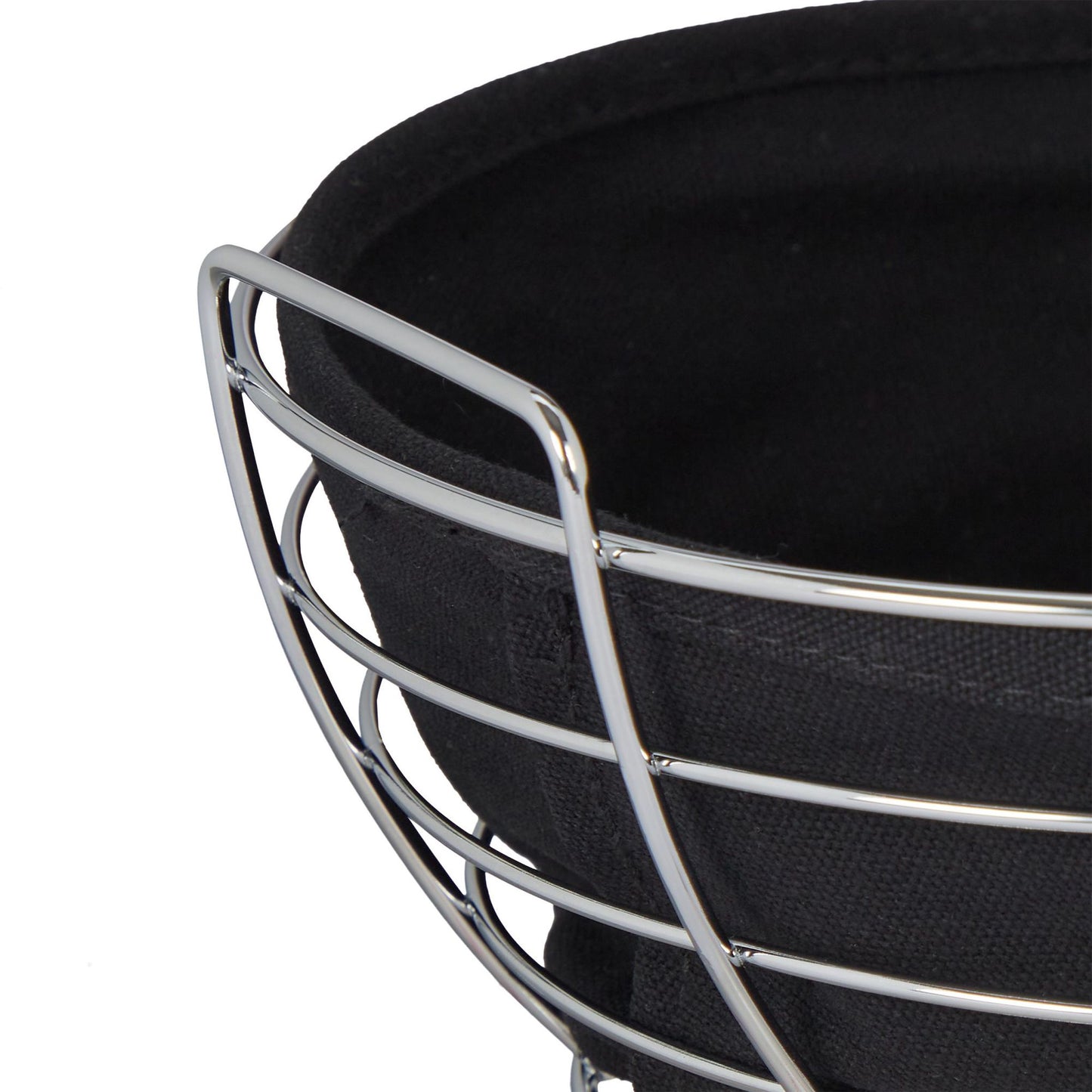 Round metal bread basket with cover