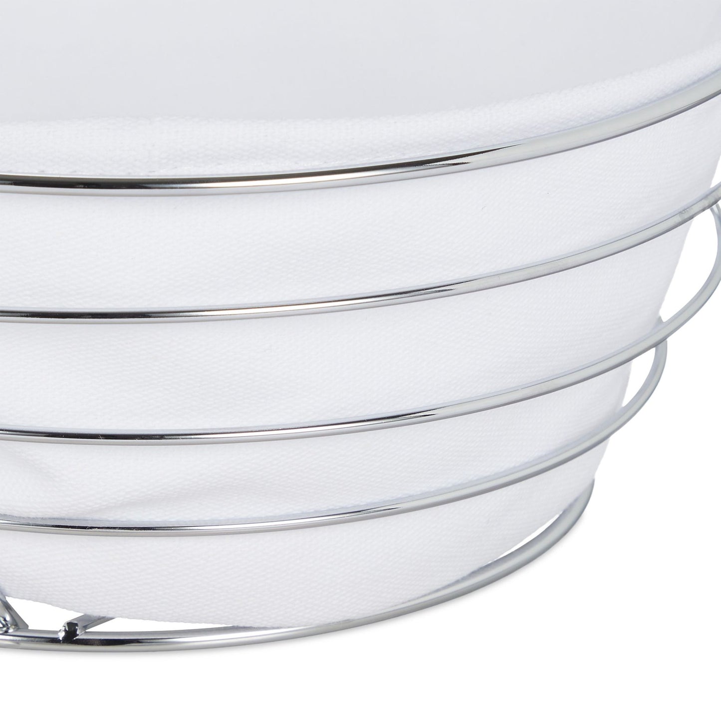 Round metal bread basket with cover