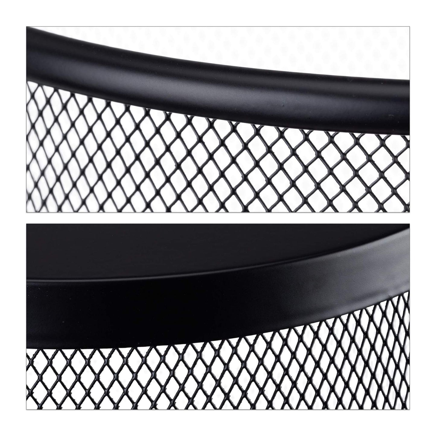 Round metal wastebasket