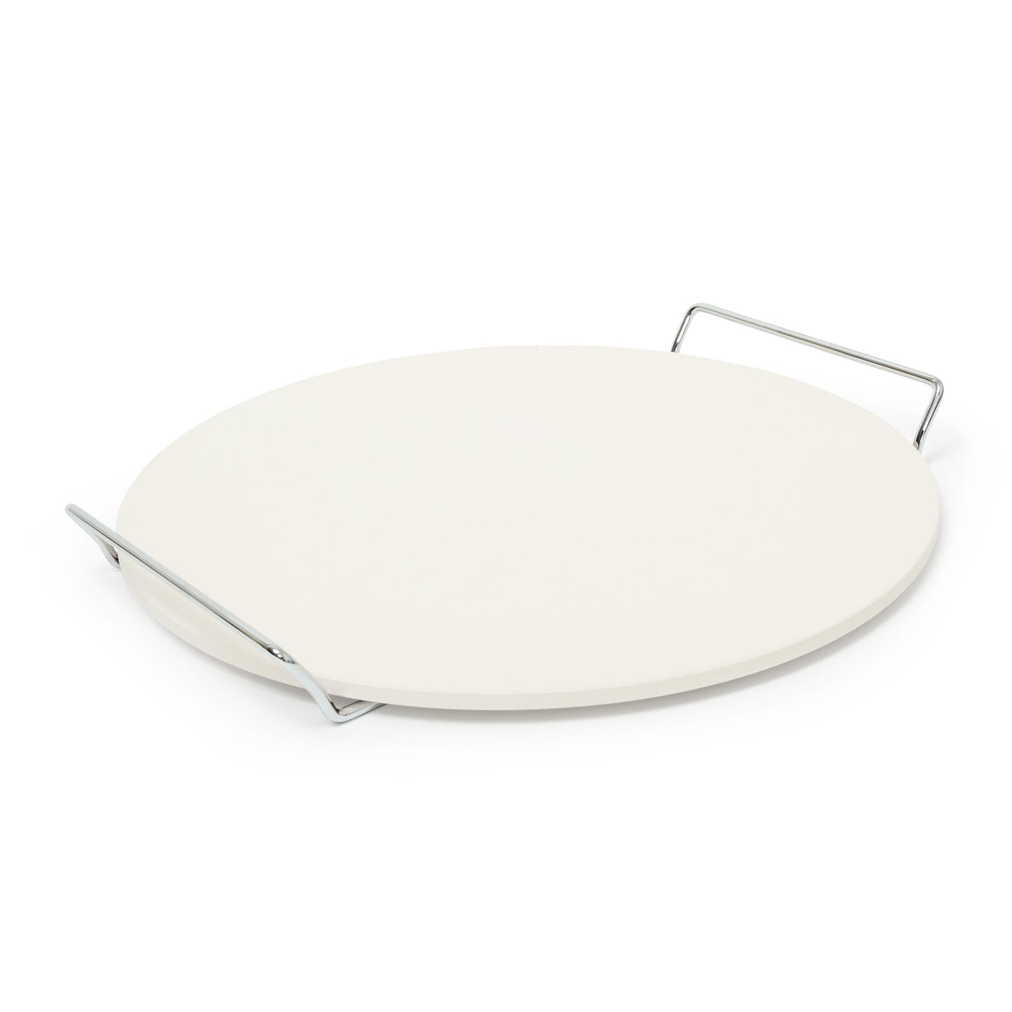 Round pizza stone with holder