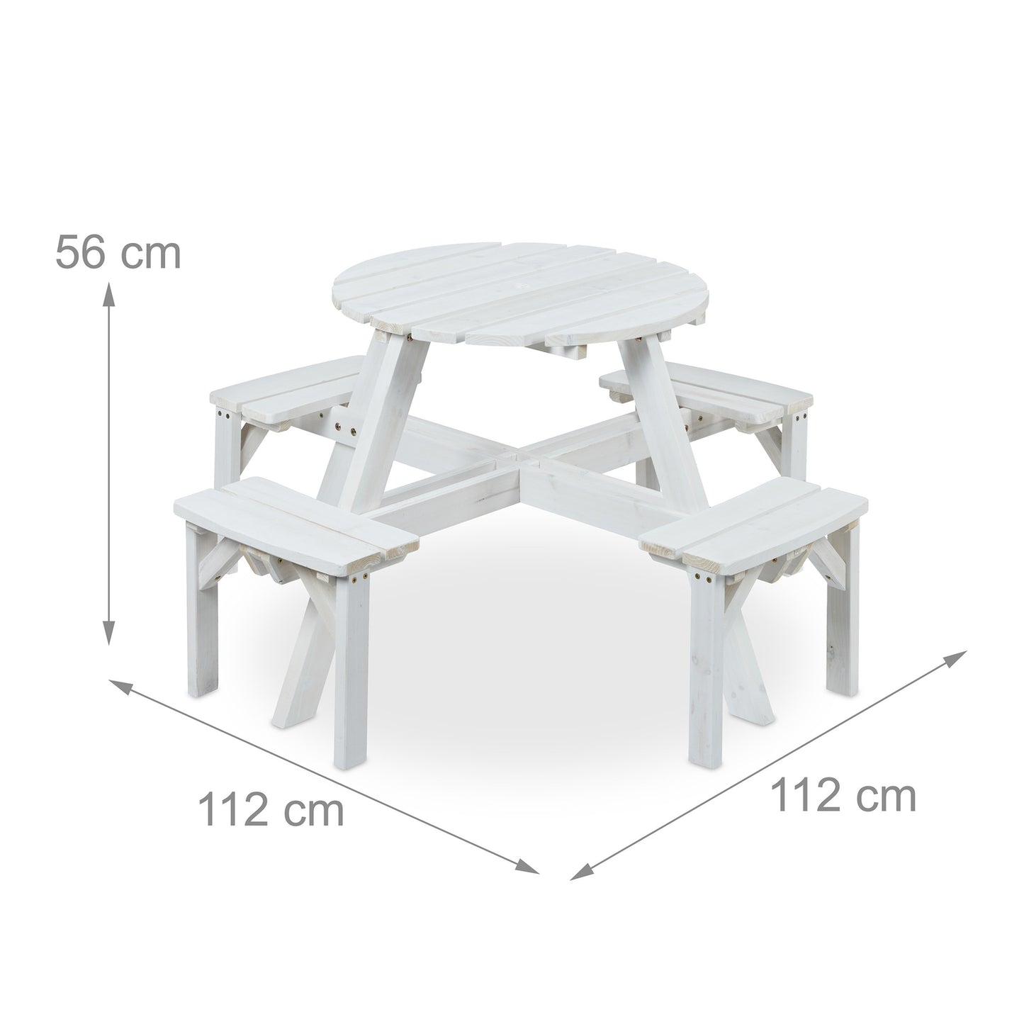 Round seating area for children Wood with parasol