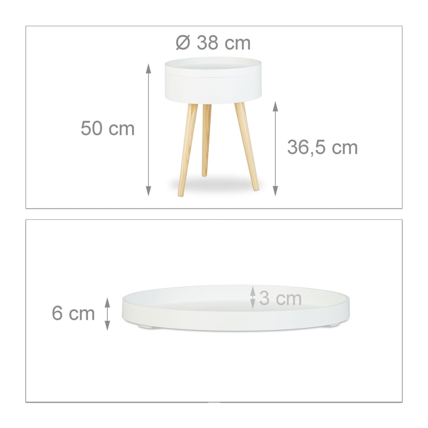 Round side table