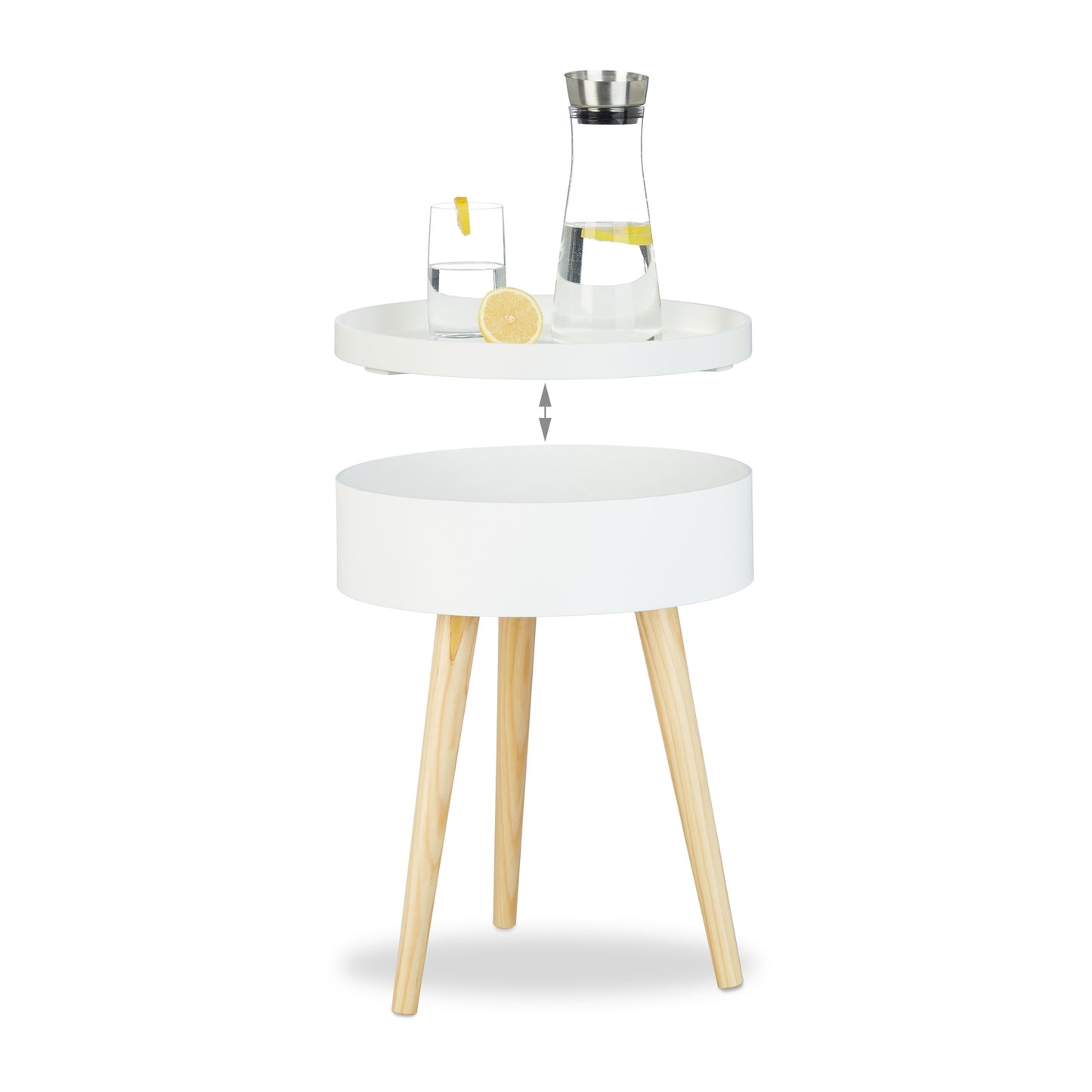 Round side table