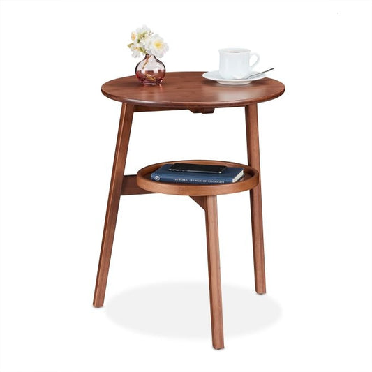Round side table with 2 levels