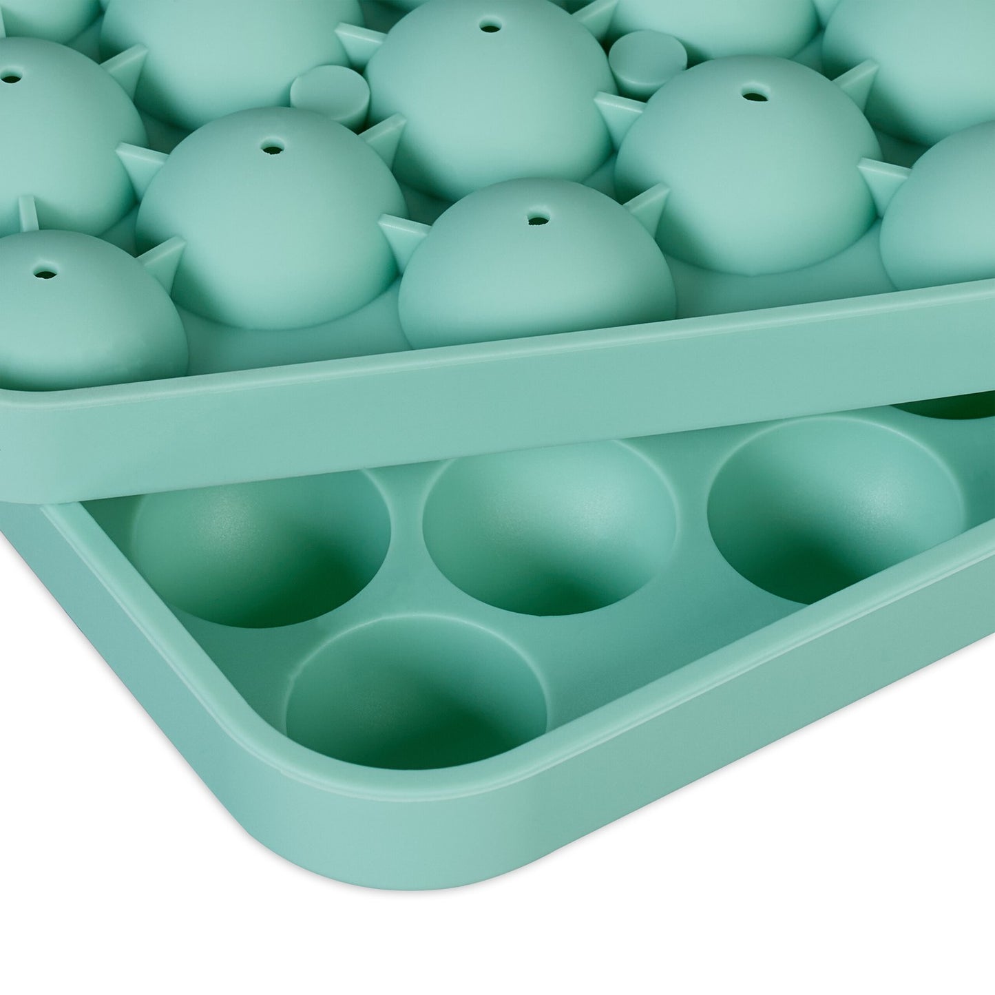 Round silicone ice cube mold, set of 4