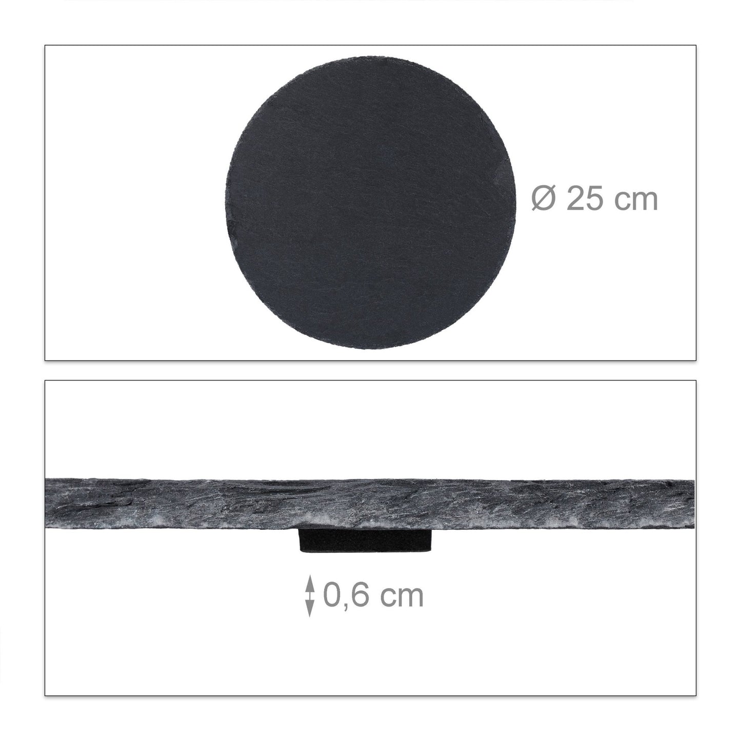 Round slate tiles in sets of 6