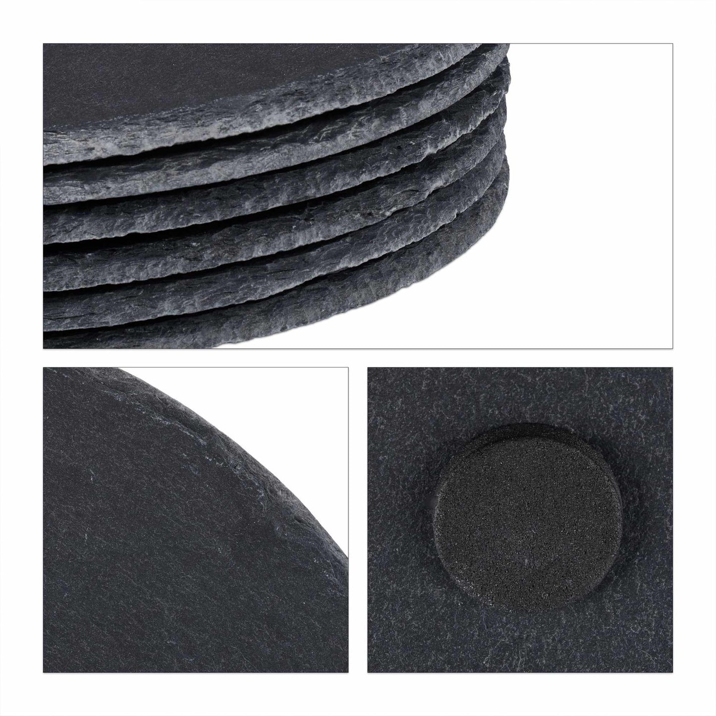 Round slate tiles in sets of 6