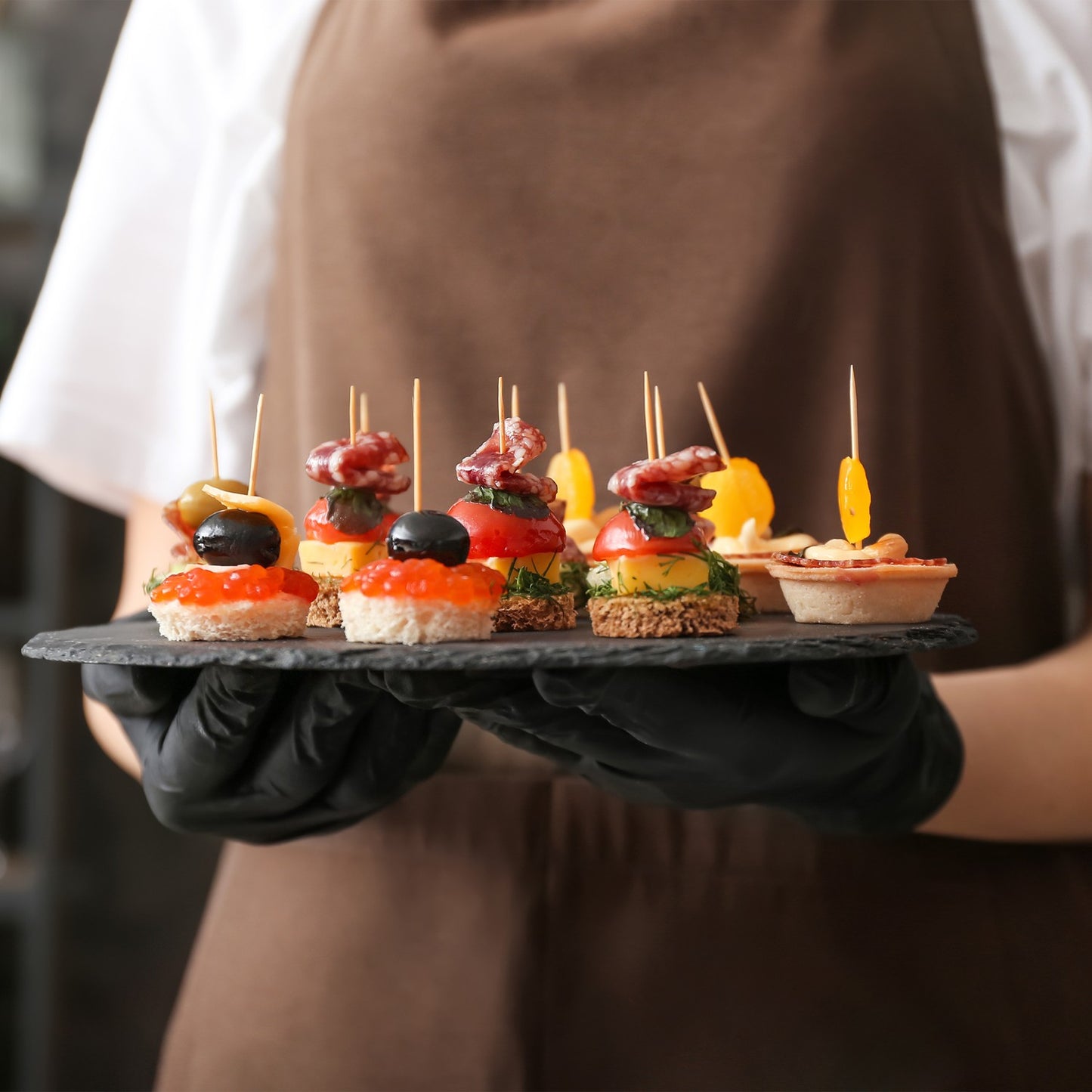 Round slate tiles in sets of 6