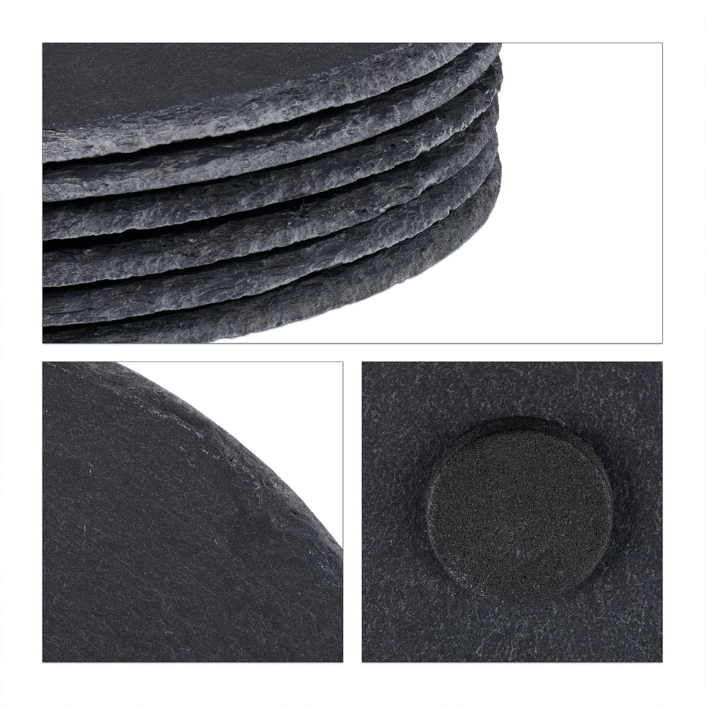 Round slate tiles in sets of 6