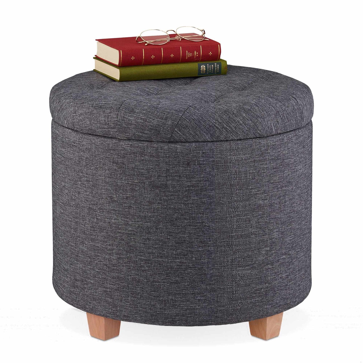 Round stool with storage space