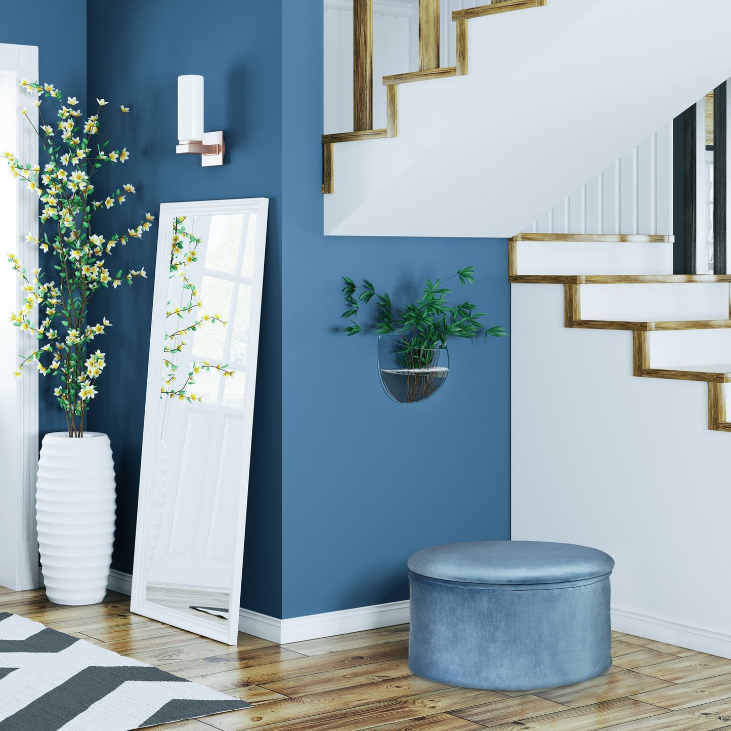 Round stool with storage space