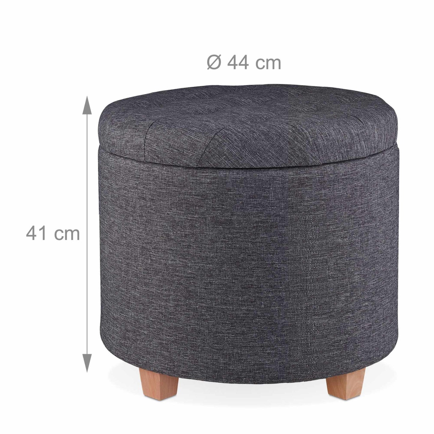 Round stool with storage space