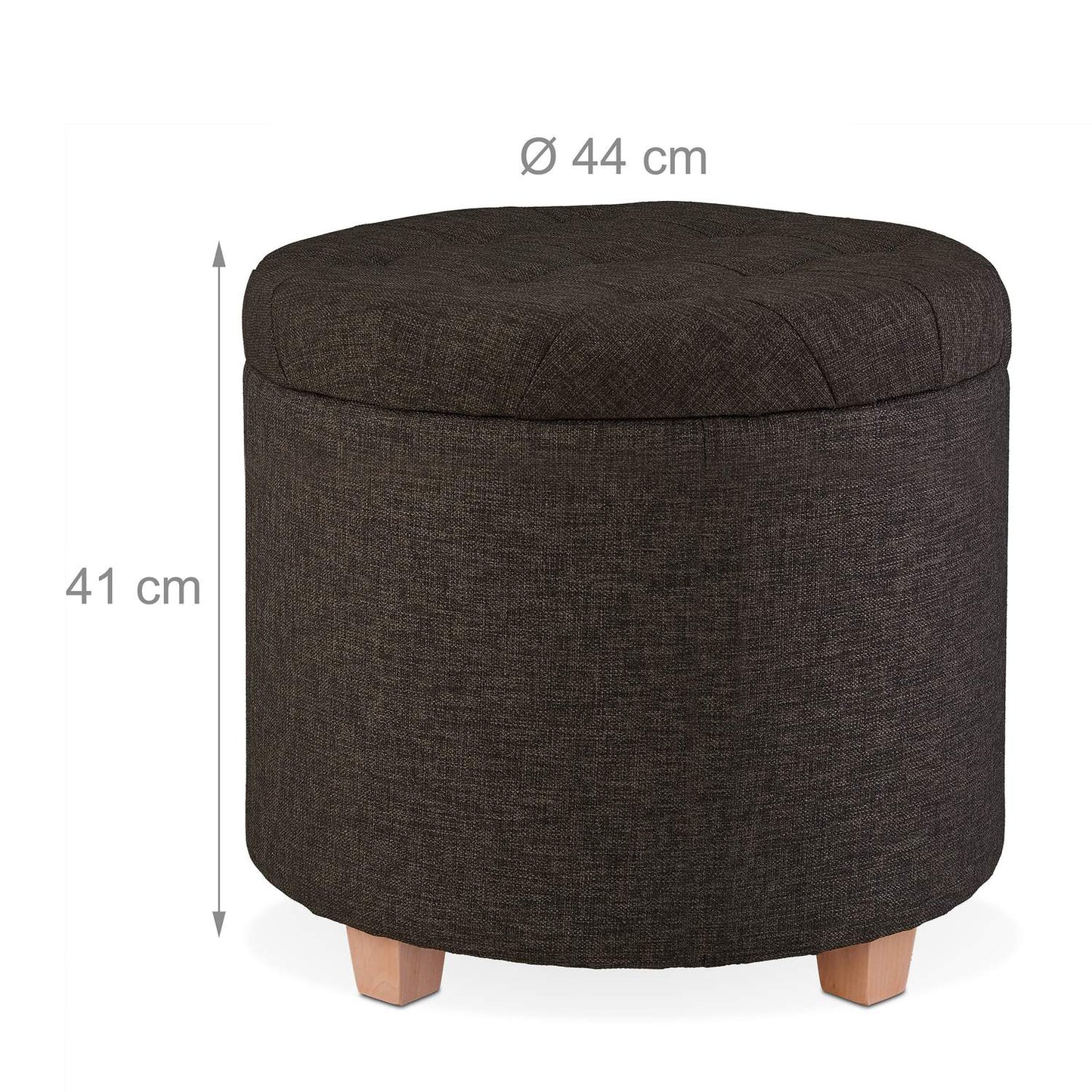 Round stool with storage space