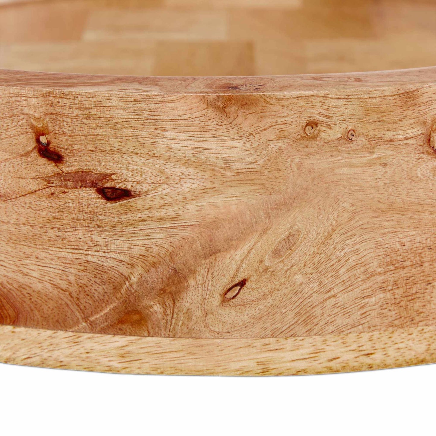 Round tray in mango wood