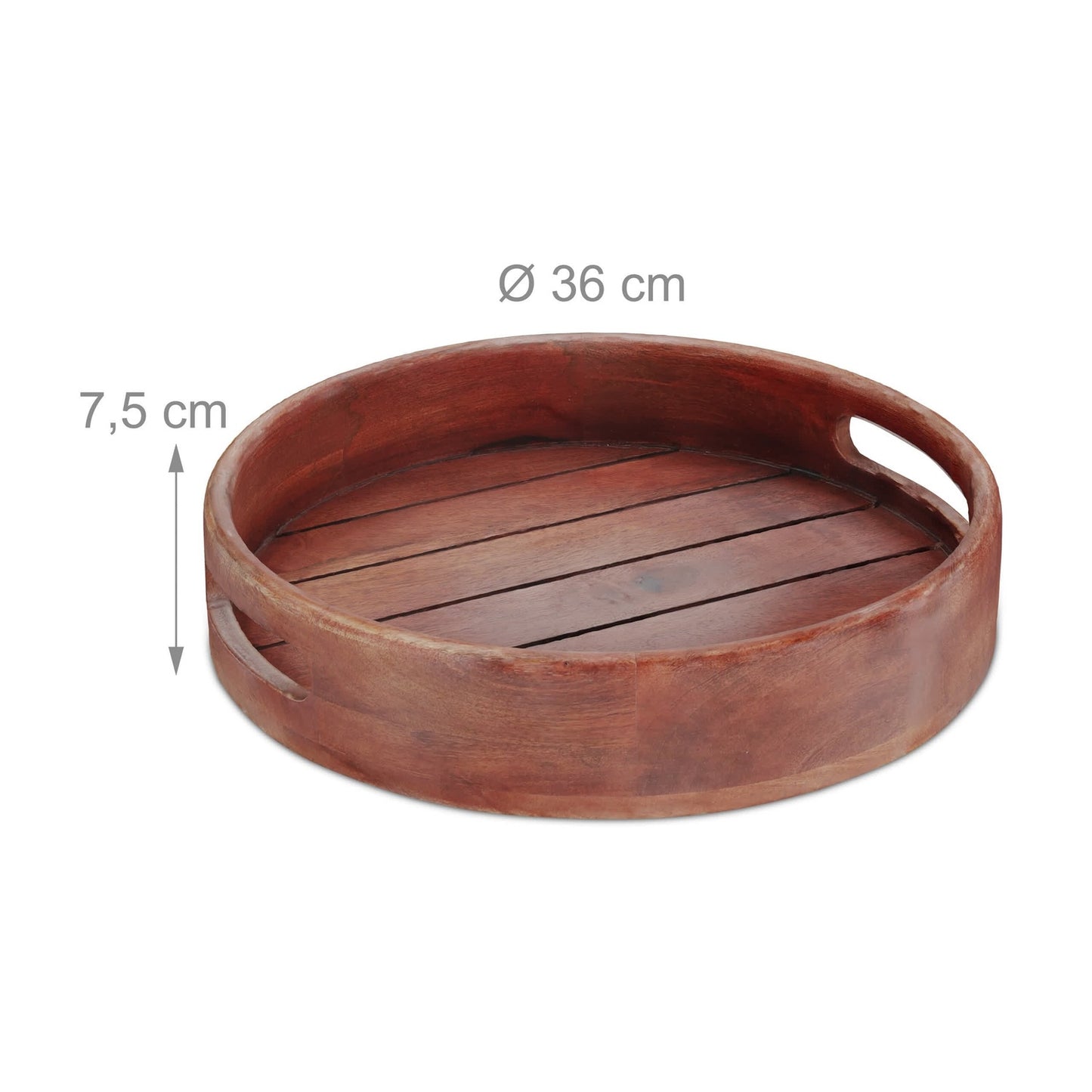 Round tray in mango wood