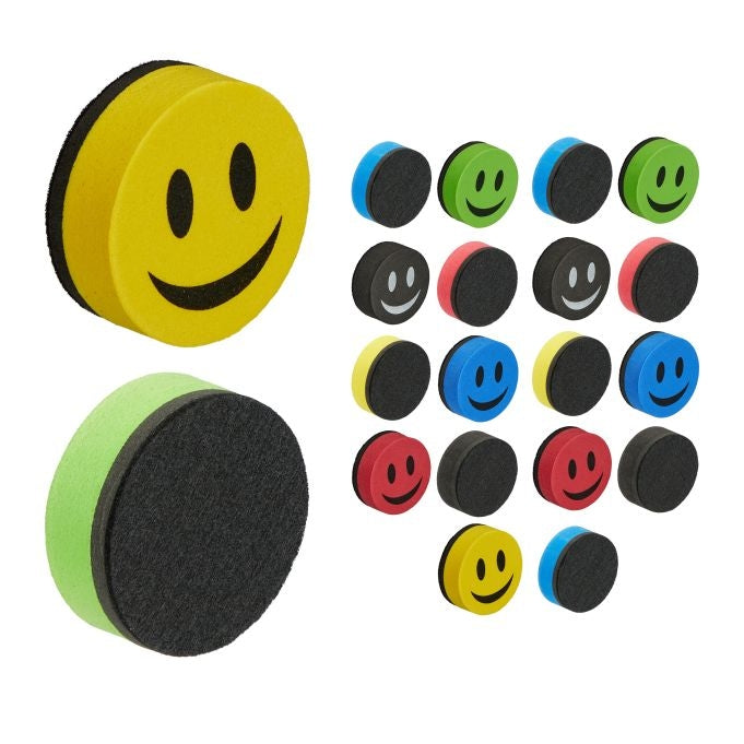 Round whiteboard sponge in a set of 20