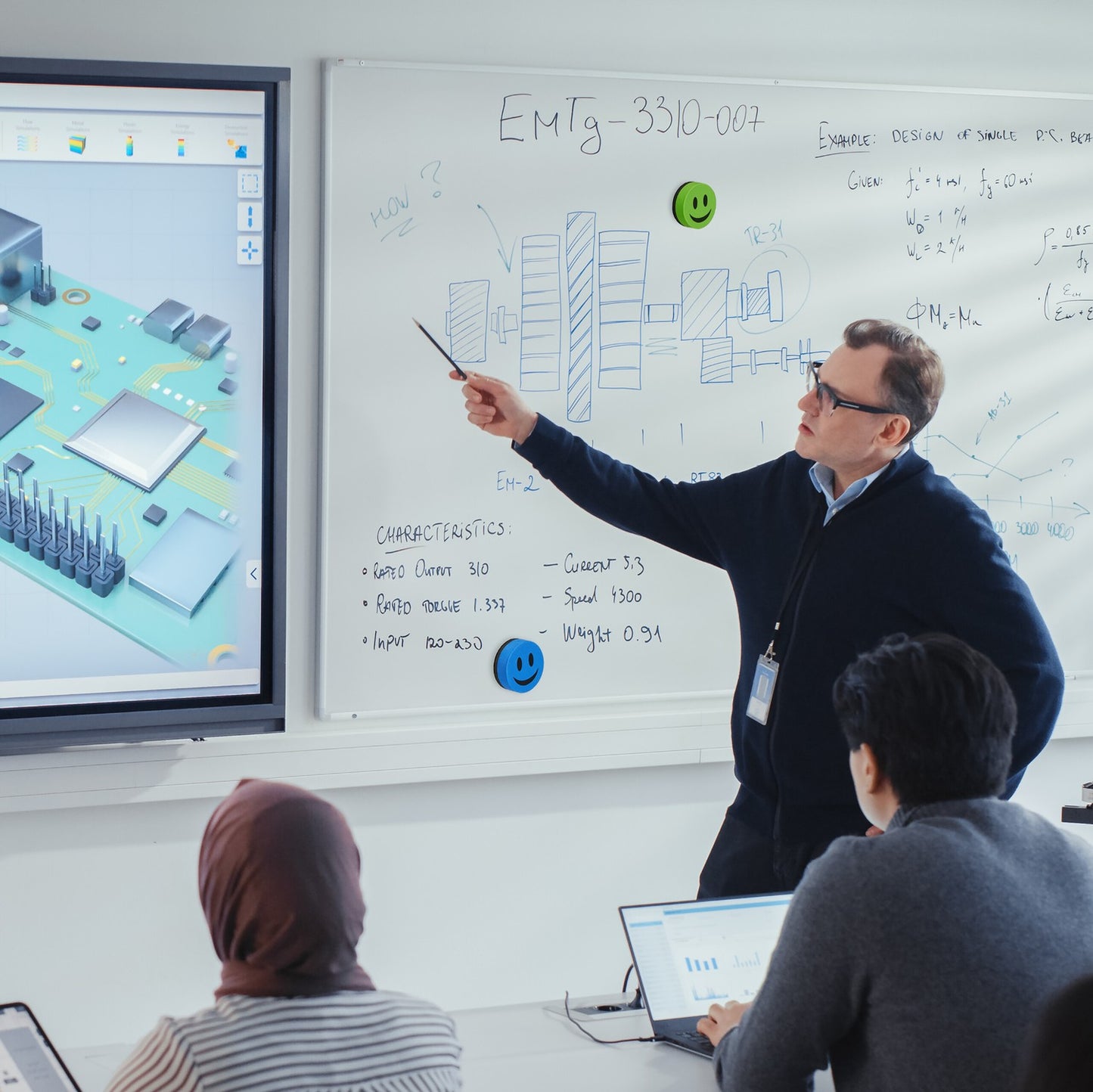 Round whiteboard sponge in a set of 20