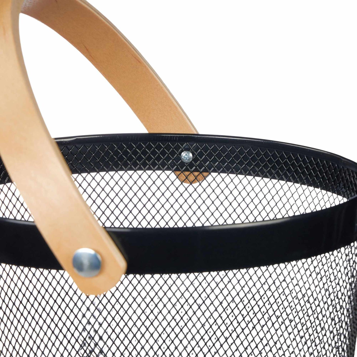 Round wire basket with handle
