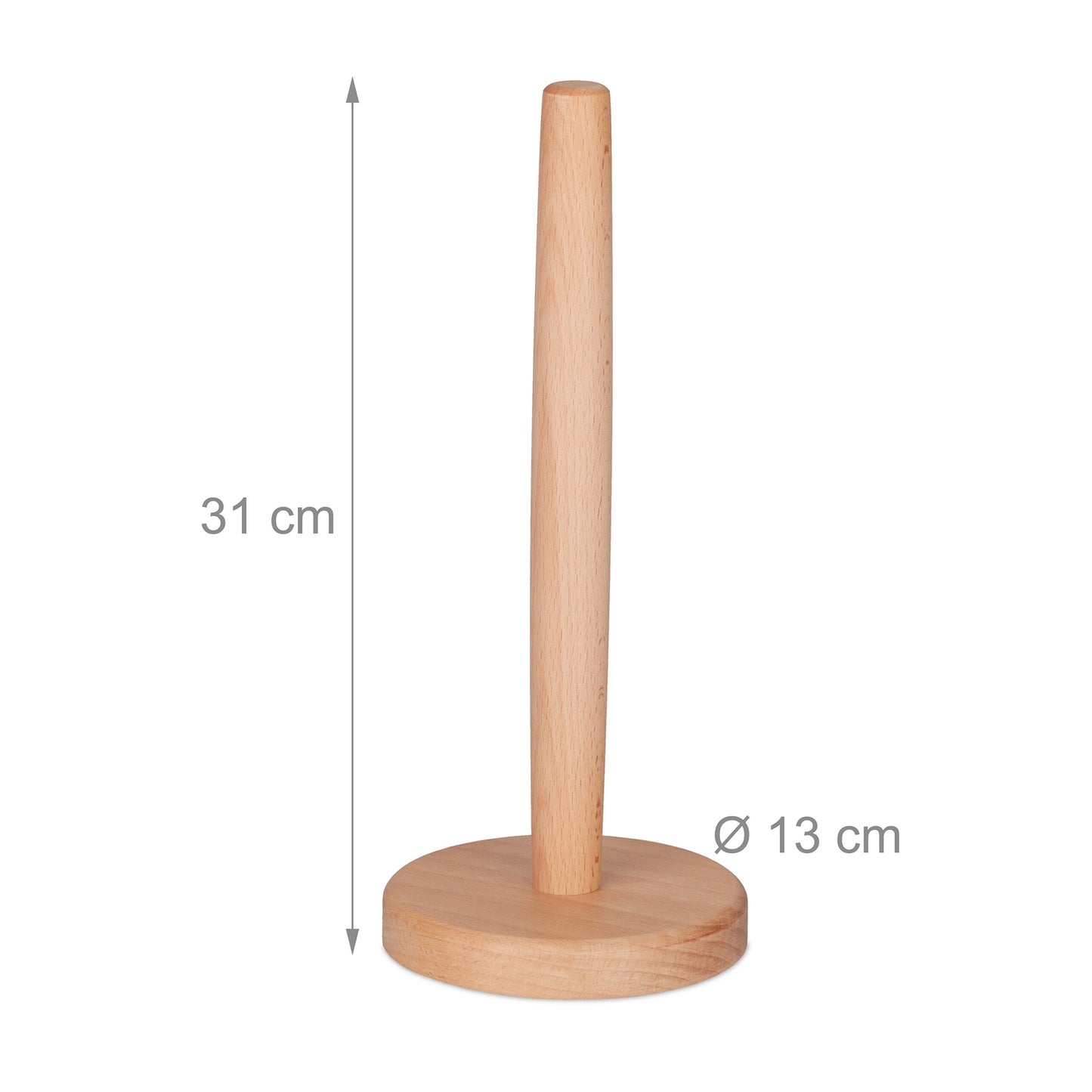 Round wooden paper towel holder