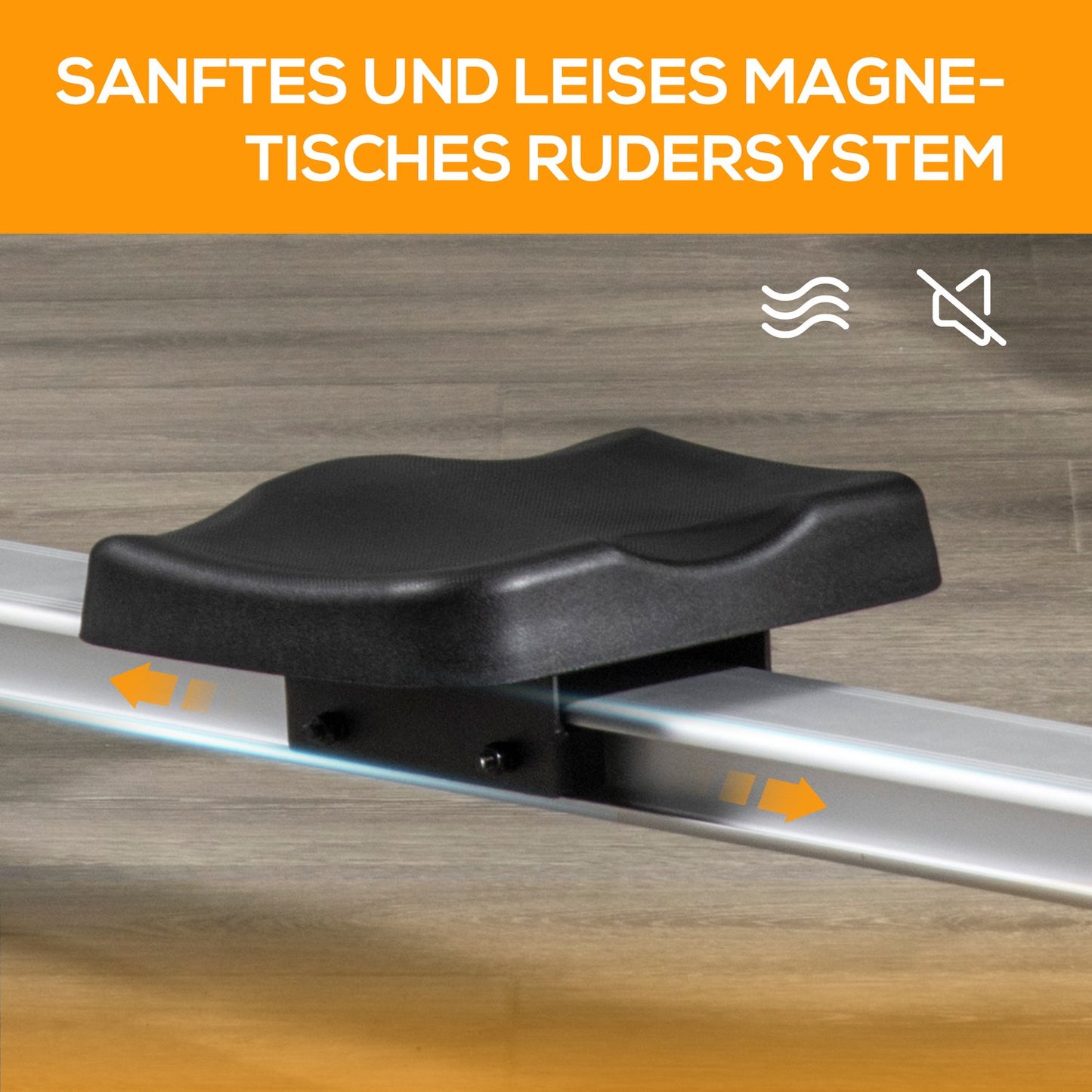 Folding rowing machine - 8 levels, training for the whole body