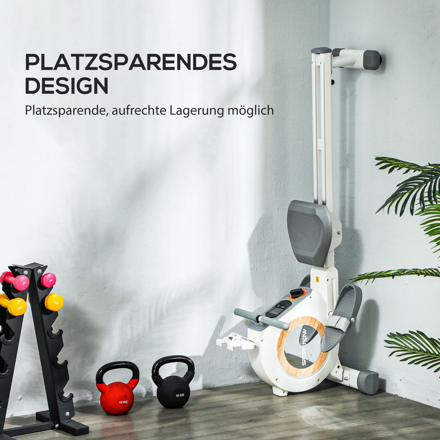Magnetic rowing machine for the home with 16 resistance levels